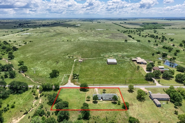 943 Lone Star Rd, Whitesboro, TX 76273 - overview of rural landscape with property parcel outlined