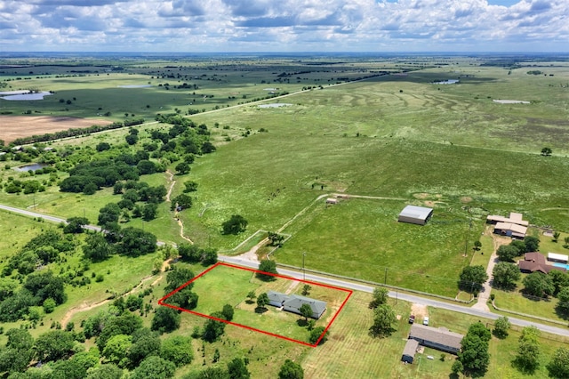 943 Lone Star Rd, Whitesboro, TX 76273 - view of rural area with property boundaries highlighted