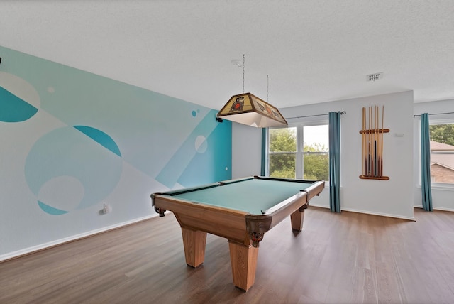 2200 Bantry Ln, Arlington, TX 76002 - recreation room with wood finished floors, billiards table, and baseboards