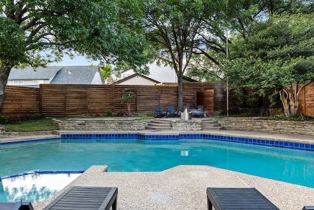 9415 Hill View Dr, Dallas, TX 75231 - view of pool featuring a fenced backyard and a patio area