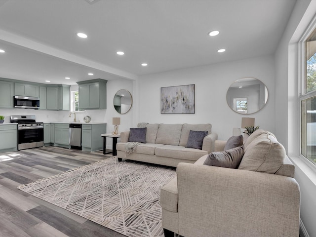 4817 Thurston Rd, River Oaks, TX 76114 - living area with recessed lighting and light wood-style flooring