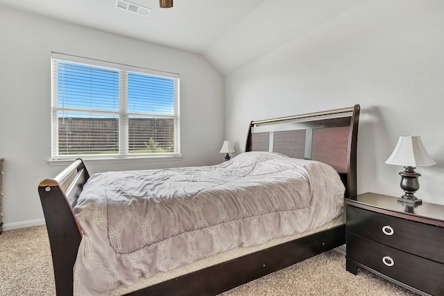 5500 Persimmon Dr, Denton, TX 76207 - bedroom with carpet, lofted ceiling, and baseboards