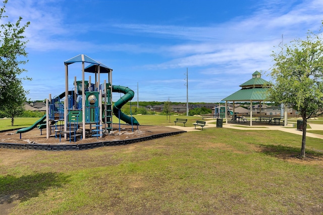 5500 Persimmon Dr, Denton, TX 76207 - communal playground featuring a lawn and a gazebo