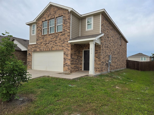 6310 Tropicana Ln, Forney, TX 75126 - traditional-style home featuring a garage, driveway, and brick siding