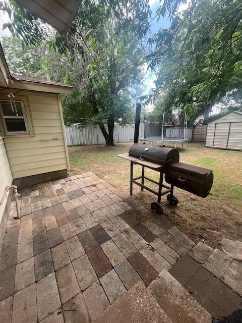2142 Woodard St, Abilene, TX 79605 - view of patio / terrace featuring a trampoline
