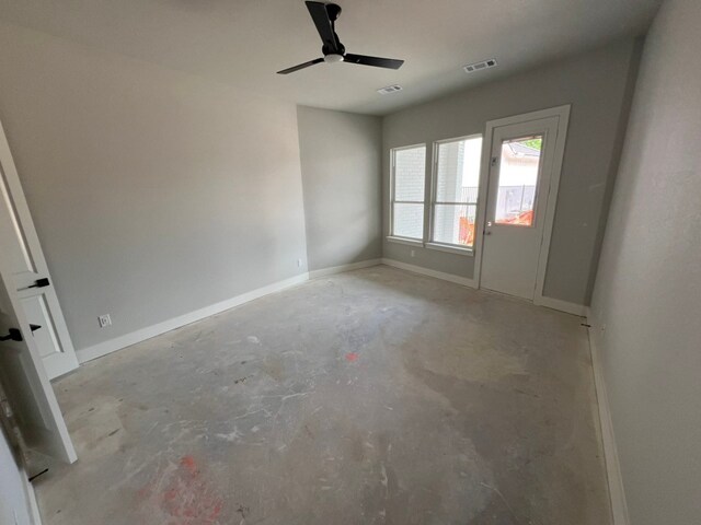 317 Magnolia Ln, Westworth Village, TX 76114 - unfurnished room featuring concrete floors, a ceiling fan, and baseboards