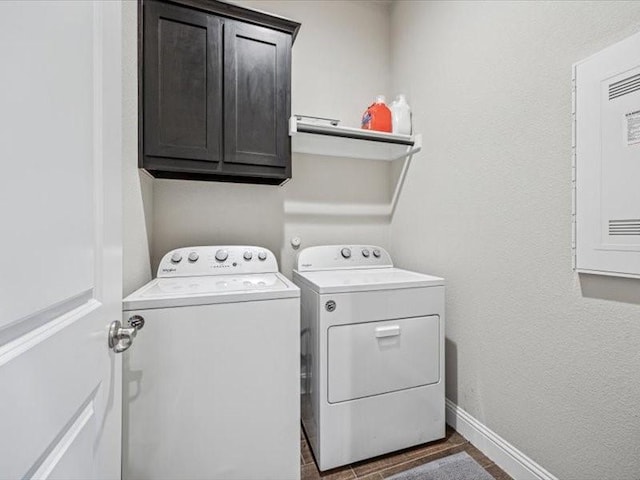 1044 Pitch Pine St, Hickory Creek, TX 75065 - washroom with washer and dryer, cabinet space, and baseboards