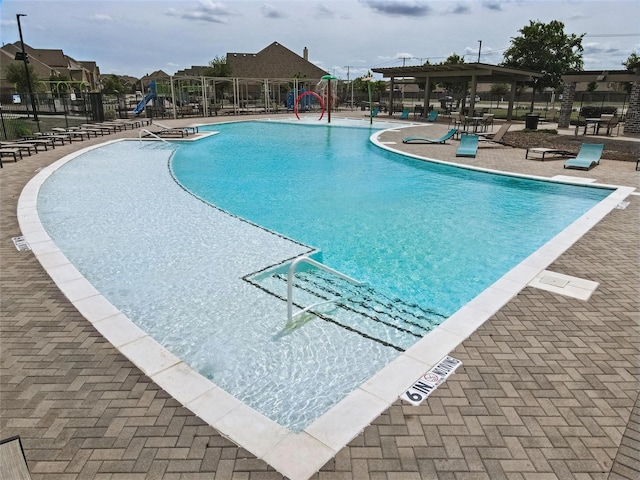 6213 Bracken Dr, Celina, TX 76227 - community pool with fence and a patio area