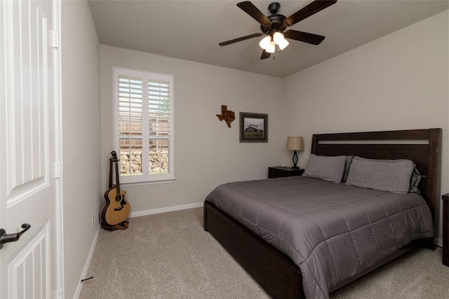 1705 Surrey Ct, Weatherford, TX 76087 - carpeted bedroom featuring baseboards and a ceiling fan