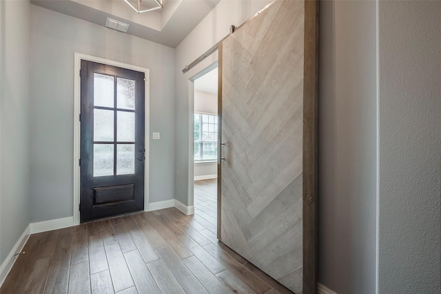 14312 Home Trl, Fort Worth, TX 76262 - foyer entrance featuring wood finished floors and baseboards
