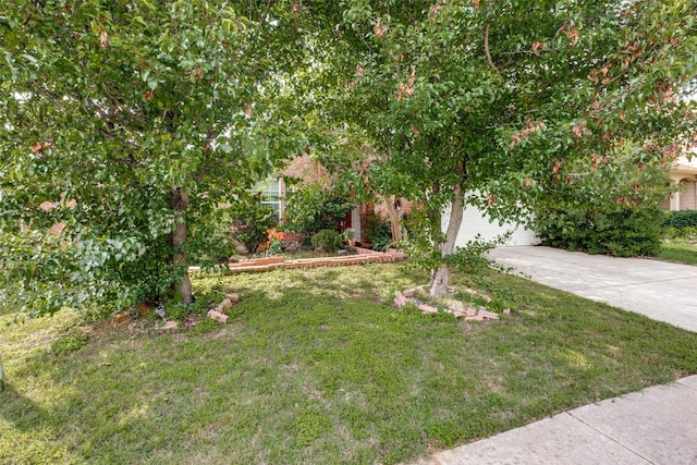 1727 Blacksmith Dr, Dallas, TX 75253 - view of front facade featuring concrete driveway, a front yard, and a garage