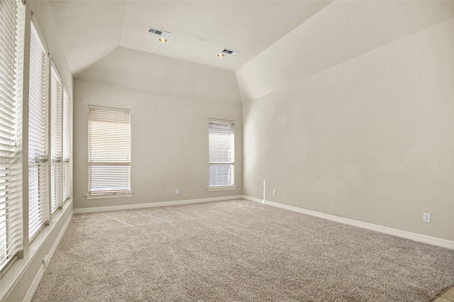 17 Wimbledon Ct, Heath, TX 75032 - unfurnished bedroom featuring multiple windows, vaulted ceiling, carpet, and baseboards