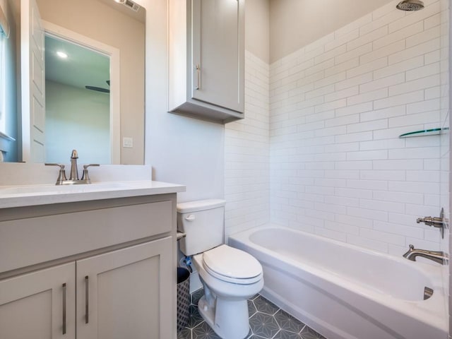 4208 Sunrise Ln, Celina, TX 75078 - full bathroom with toilet, vanity, and shower / washtub combination