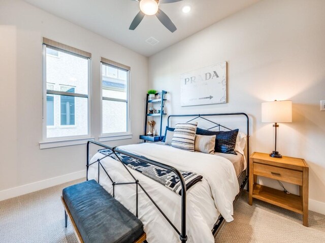 4208 Sunrise Ln, Celina, TX 75078 - carpeted bedroom with baseboards and a ceiling fan