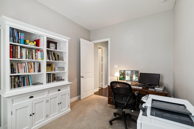 804 Countryside Way, Little Elm, TX 76227 - office area featuring light colored carpet and baseboards
