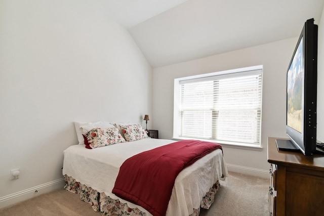 804 Countryside Way, Little Elm, TX 76227 - bedroom featuring light colored carpet, baseboards, and lofted ceiling