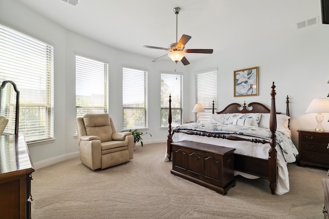 804 Countryside Way, Little Elm, TX 76227 - bedroom with light colored carpet, baseboards, and ceiling fan