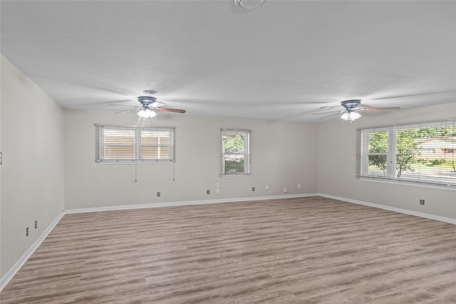 252 Brenda Dr, Shreveport, LA 71115 - unfurnished room with a ceiling fan, plenty of natural light, and light wood-type flooring