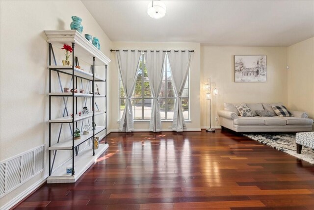 2652 Waterway Dr, Grand Prairie, TX 75054 - sitting room featuring wood-type flooring and baseboards