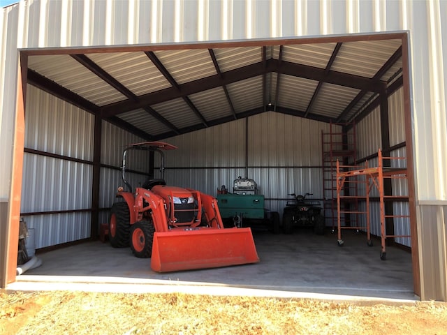 1017 Miller Dr, Mineral Wells, TX 76067 - garage featuring metal wall