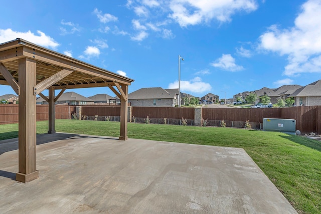 516 Smart Strike Trl, Granbury, TX 76049 - view of patio / terrace with a residential view and a gazebo