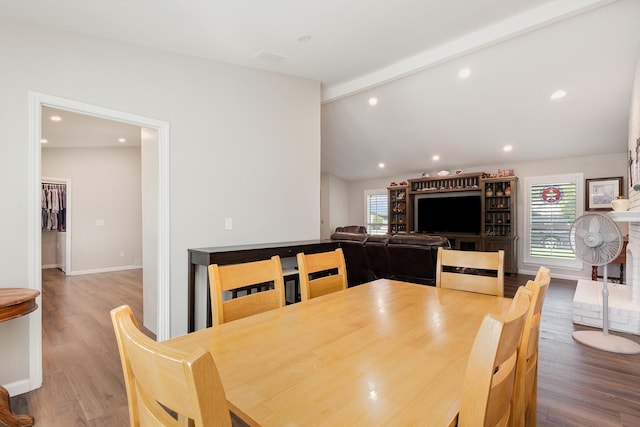 3105 Kensington Dr, Mesquite, TX 75150 - dining area featuring wood finished floors, recessed lighting, and baseboards