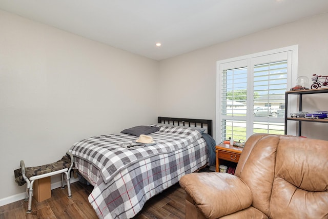 3105 Kensington Dr, Mesquite, TX 75150 - bedroom with baseboards, wood finished floors, and recessed lighting