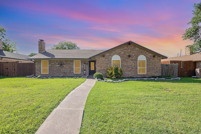 3105 Kensington Dr, Mesquite, TX 75150 - single story home featuring brick siding and a chimney