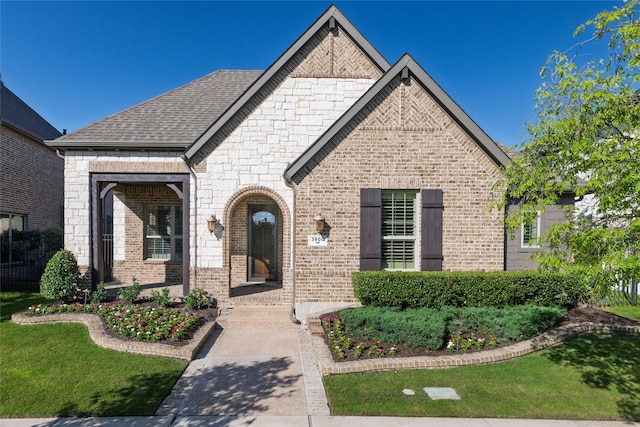 3900 Plum Vista Pl, Arlington, TX 76005 - french country inspired facade with brick siding and roof with shingles
