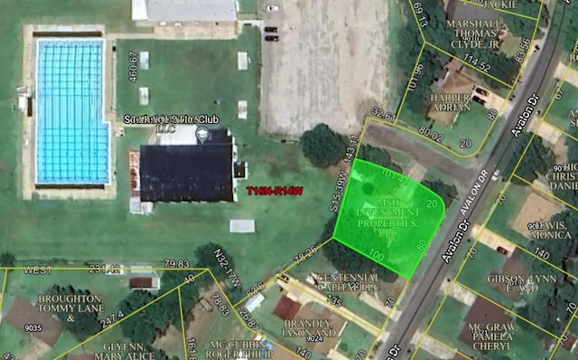 aerial overview of property's location