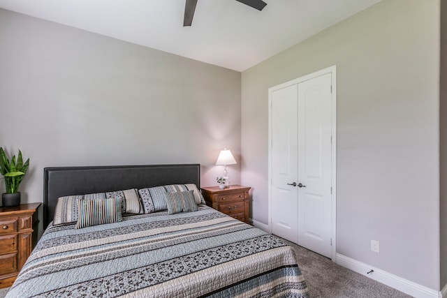 1061 Circle J Trl, Prosper, TX 75078 - bedroom with carpet, baseboards, ceiling fan, and a closet