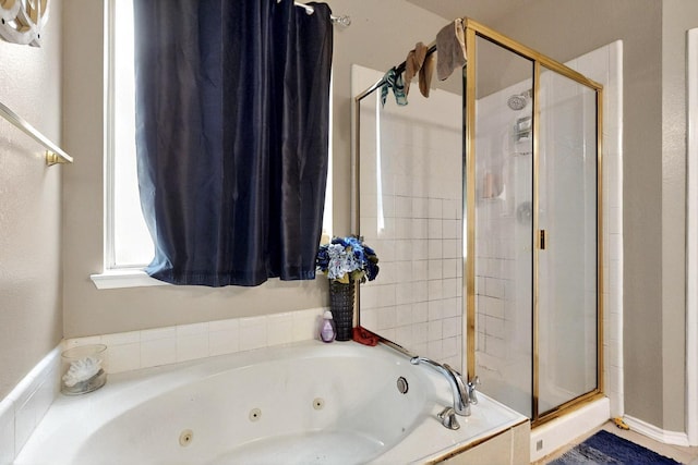 1942 Garrison Way, Garland, TX 75040 - full bathroom featuring a shower stall and a jetted tub