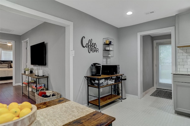 514 W Baker St, Denison, TX 75020 - dining area with baseboards, healthy amount of natural light, and recessed lighting