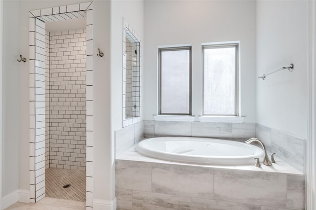 2813 Dorset, The Colony, TX 75056 - full bath with a garden tub and a stall shower