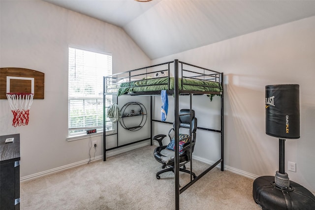 5712 Demi Sec Dr, Mckinney, TX 75070 - carpeted bedroom with baseboards and lofted ceiling