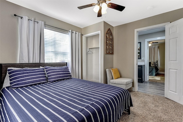 401 W Acheson St, Denison, TX 75020 - carpeted bedroom featuring ceiling fan