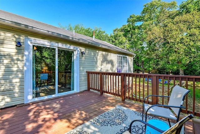 401 W Acheson St, Denison, TX 75020 - view of wooden deck