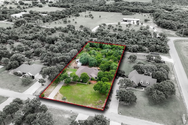 146 Country Oaks Rd, Clyde, TX 79510 - aerial view of property and surrounding area with property parcel outlined