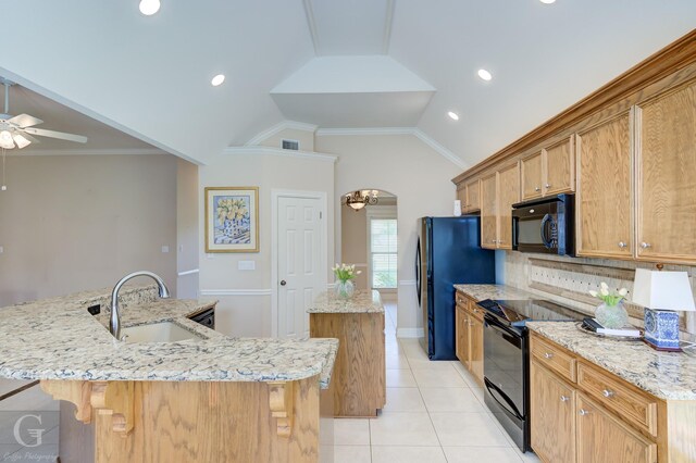 2116 Landau Ln, Bossier City, LA 71111 - unfurnished room with a raised ceiling, wood finished floors, a ceiling fan, baseboards, and ornamental molding