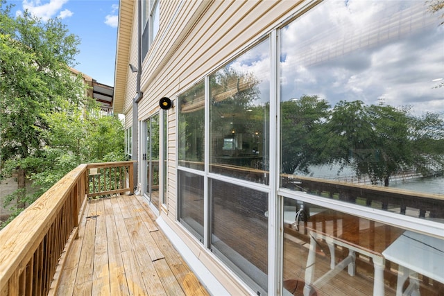 270 Hawk Ln, Brownwood, TX 76801 - wooden terrace featuring a water view