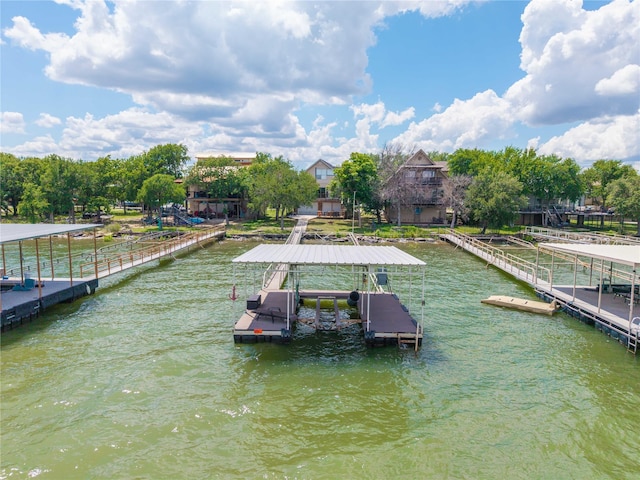 270 Hawk Ln, Brownwood, TX 76801 - dock area featuring a water view and boat lift