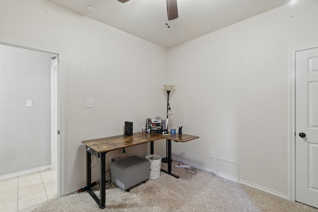 1142 Story Book Ln, Weatherford, TX 76086 - home office with ceiling fan and baseboards