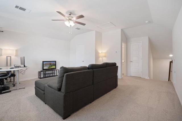 3934 Faulkner Ave, Celina, TX 76227 - cinema with lofted ceiling, light carpet, a ceiling fan, and baseboards