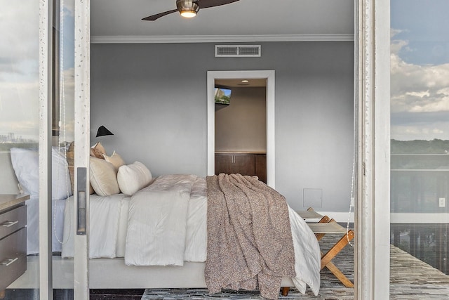 6211 W NW Unit 701, Dallas, TX 75225 - bedroom featuring crown molding