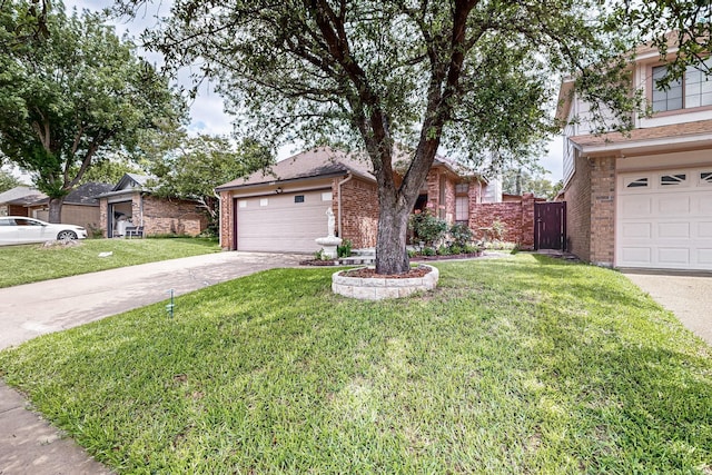 208 Lydia Cir, Irving, TX 75060 - view of front of house with brick siding, a garage, and driveway