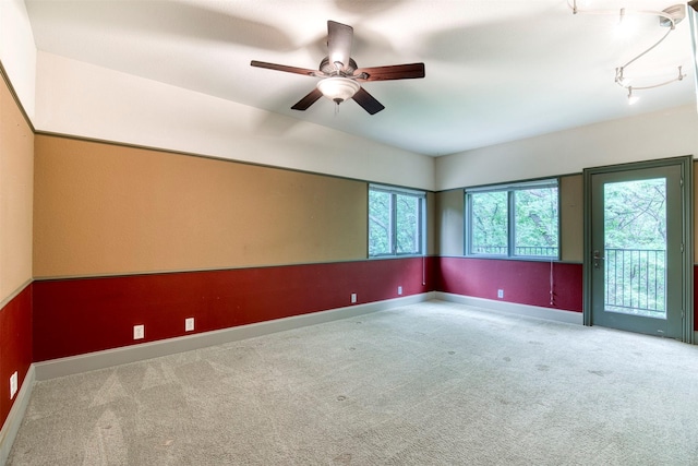 711 Pearl Cv, Oak Point, TX 75068 - spare room with carpet floors, ceiling fan, and baseboards