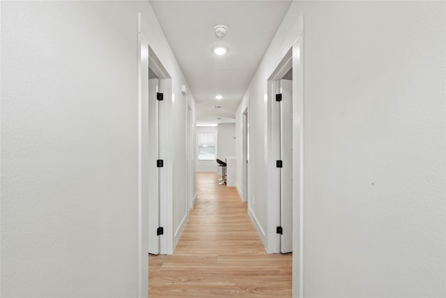 1608 Carolyn St, Irving, TX 75061 - corridor with light wood-style floors, baseboards, and recessed lighting