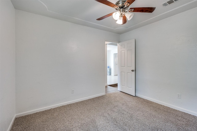 4228 Longleaf Ln, Fort Worth, TX 76137 - spare room with carpet, baseboards, and a ceiling fan