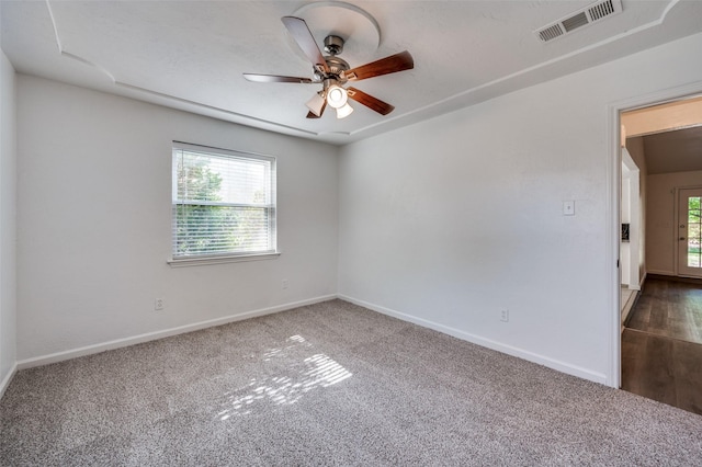 4228 Longleaf Ln, Fort Worth, TX 76137 - carpeted spare room featuring ceiling fan and baseboards