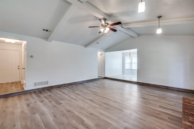 4228 Longleaf Ln, Fort Worth, TX 76137 - unfurnished living room featuring wood finished floors, a ceiling fan, baseboards, and a chandelier